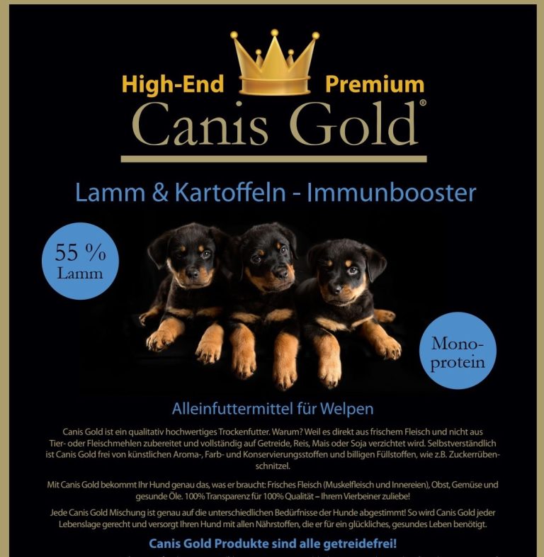 Welpen Trockenfutter mit Lamm